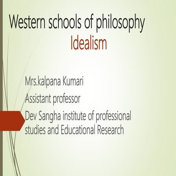 Western schools of philosophy