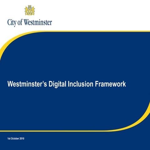Westminster's Digital inclusion framework