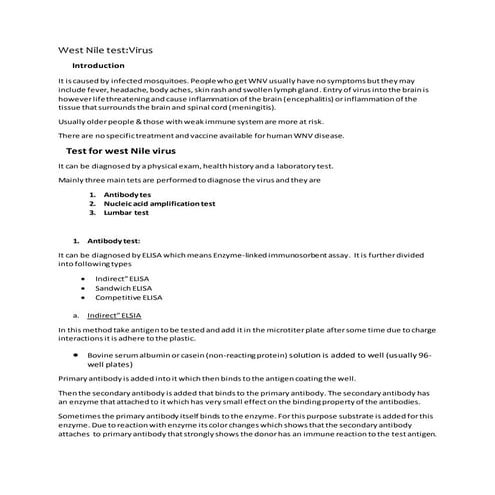 West nile virus | PDF