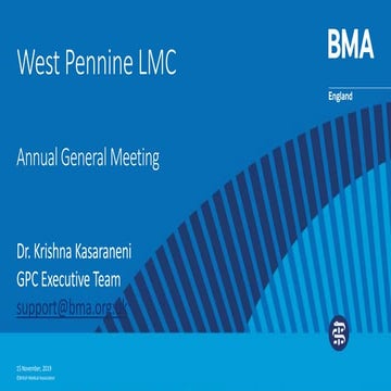 Dr Krishna Kasaraneni - Primary Care Networks