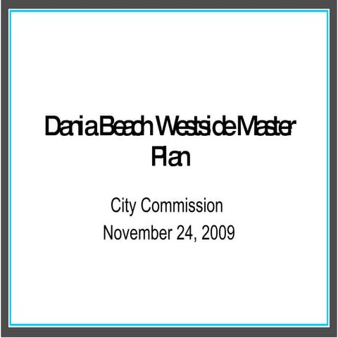 West Side Master Plan Report