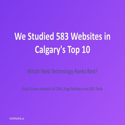We Studied 583 Websites in Calgary's Top 10: Which Web Technology Ranks ...