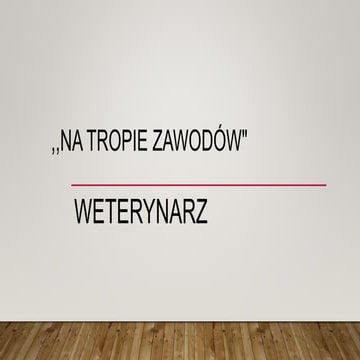 Zawód weterynarz