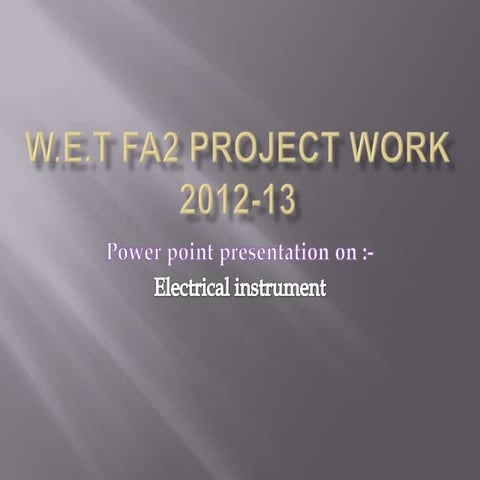Wet fa2 project work