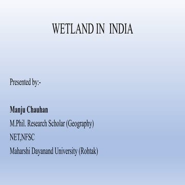 Wetland in India