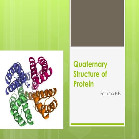 Quaternary structure of protein | PPT