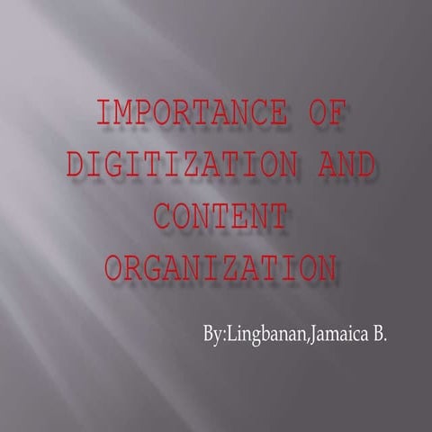 importance of digitization