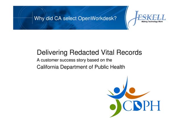 Wewebu customer success story California Dept. of Public Health
