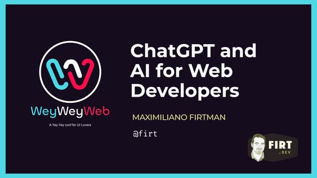 ChatGPT and AI for Web Developers