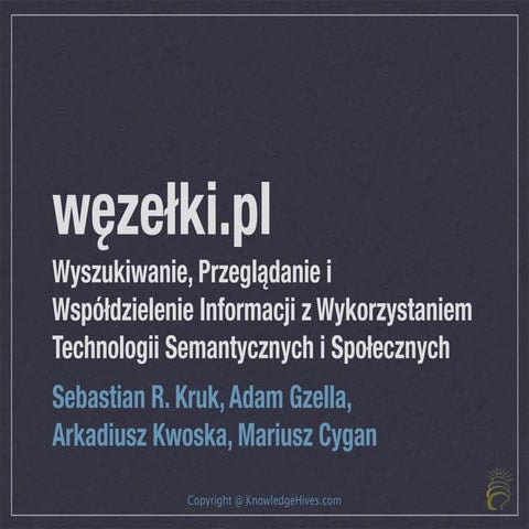 węzełki.pl - knowledge sharing portal on Web 3.0