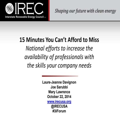 15 Minutes You Can't Afford to Miss!