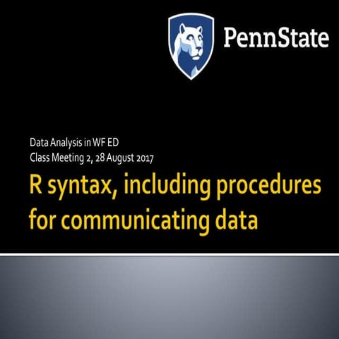 R syntax, including procedures for communicating data