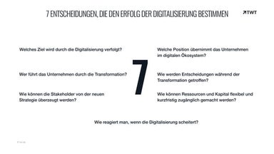 7 Schlüsselfragen der Digitalisierung