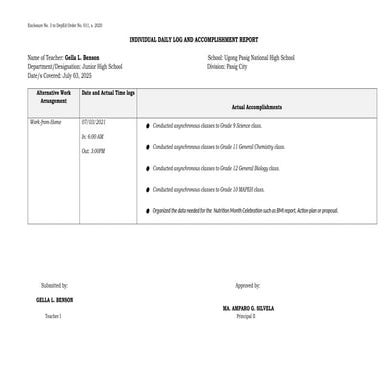Individual daily-log-and-accomplishment-report-1 | DOCX