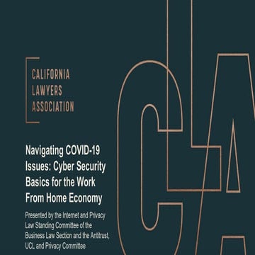 Cyber Security Basics for the WFH Economy
