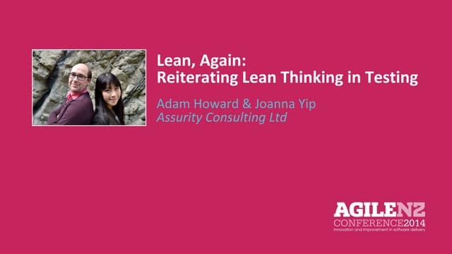 Adam Howard and Joanna Yip - Lean, ...