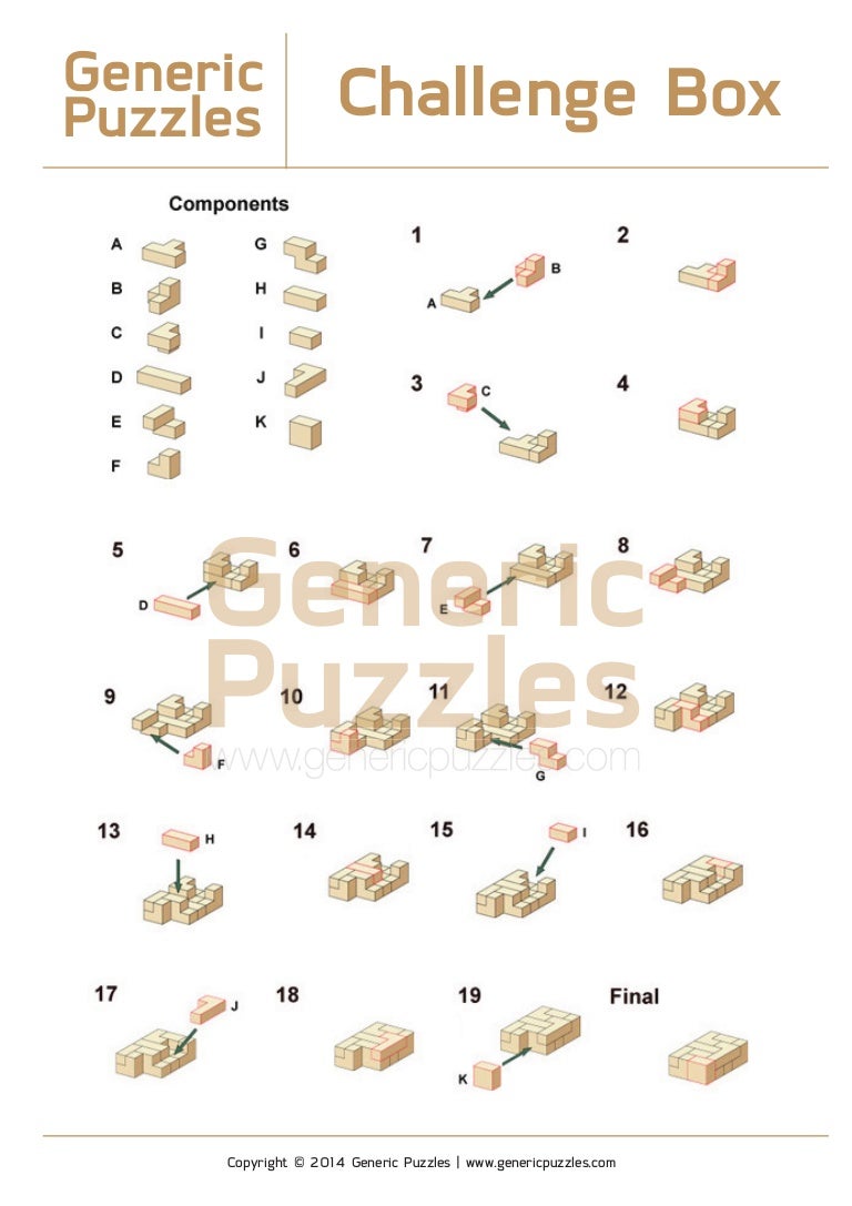 Generic Puzzles Solution Challenge Box 3.5"