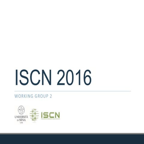 ISCN 2016: Working Group 2: Campus-wide Planning and Target Setting