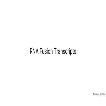 RNA fusion transcripts