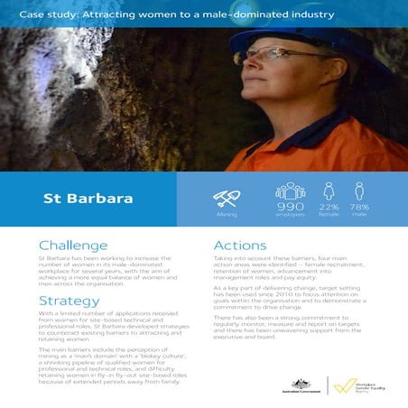 Case study: Attracting women to a male-dominated industry - St-Barbara