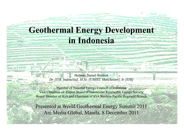 WGES Geothermal Development in Indonesia 2011 (Arc Media Global)