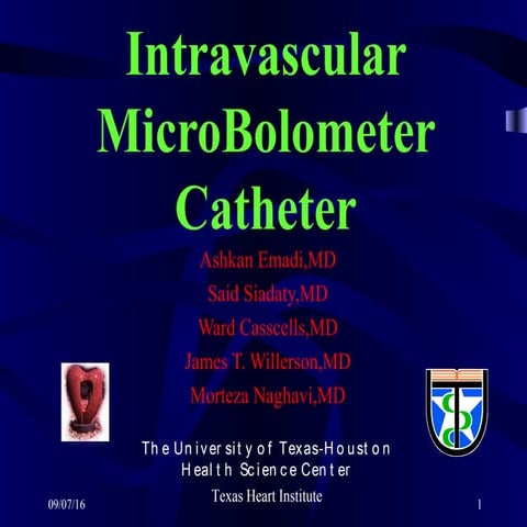 080 intravascular micro bolometer catheter