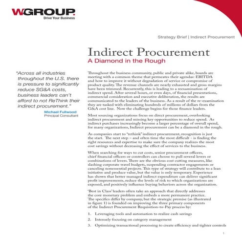 Indirect procurement