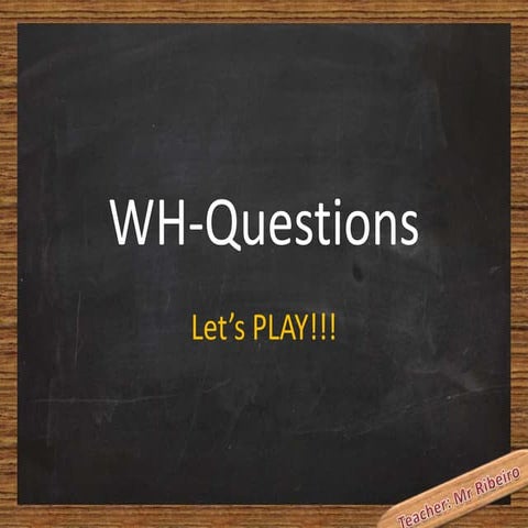 Wh questions game