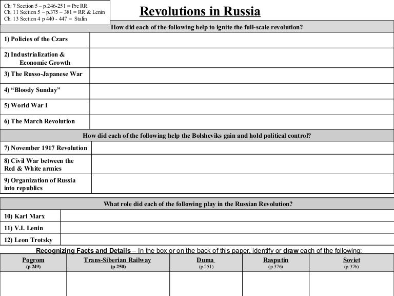 Printables Russian Revolution Worksheet russian revolution worksheets bloggakuten