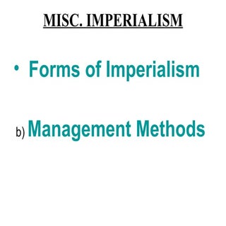 NI 11 Misc Imperialism