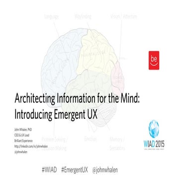 Architecting Information for the Mind: Introducing Emergent UX
