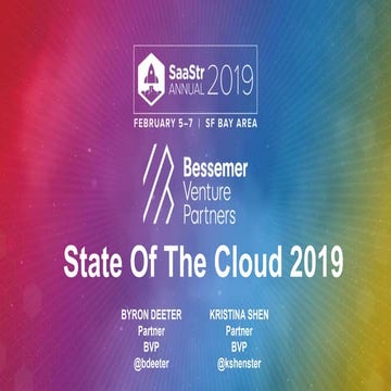 State of the Cloud 2019 from Bessemer Venture Partners