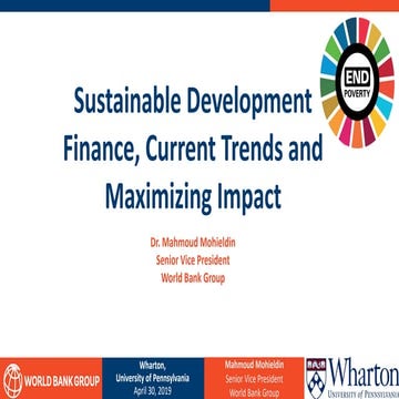 Sustainable Development Finance, Current Trends and Maximizing Impact
