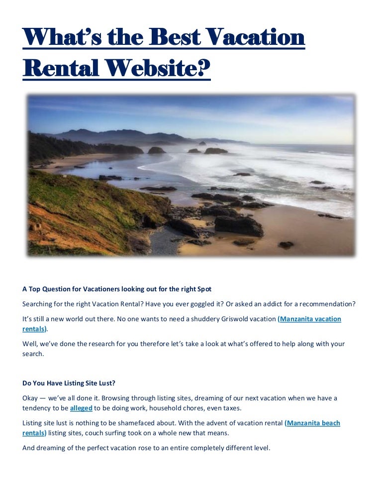 What’s the Best Vacation Rental Website?