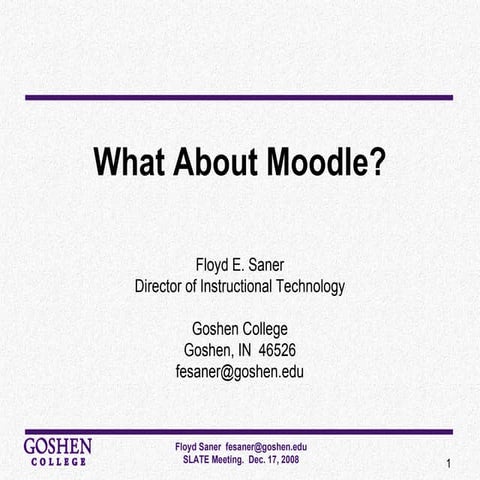What About Moodle