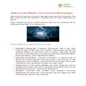 What are some Effective ways to Prevent Data Leakage?