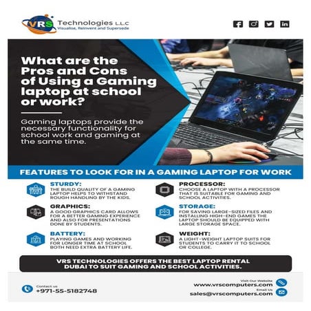 What are the Features of Gaming Laptops for School Work?