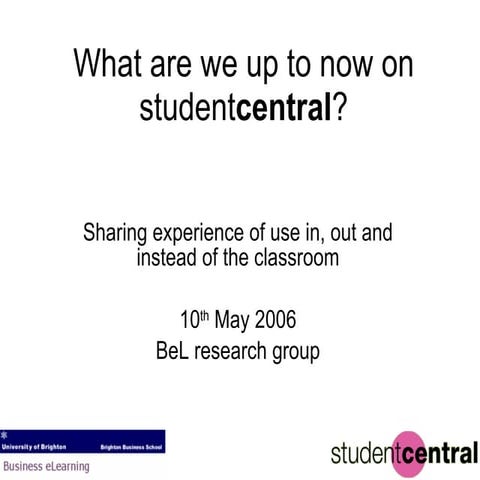 What Are We Up To Now On Studentcentral