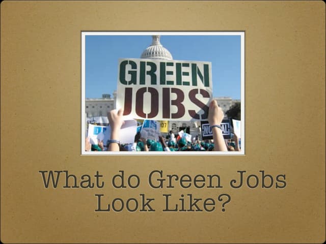 What Do Green Jobs Look Like?