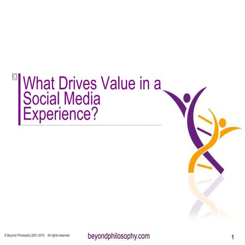 What drives value in a social media experience