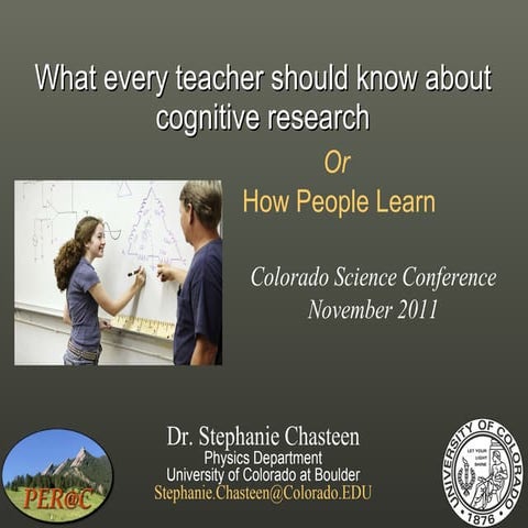 What every teacher should know about cognitive research
