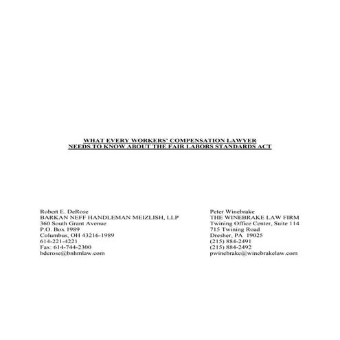 What Every Workers Compensation Lawyer Needs To Know | PDF
