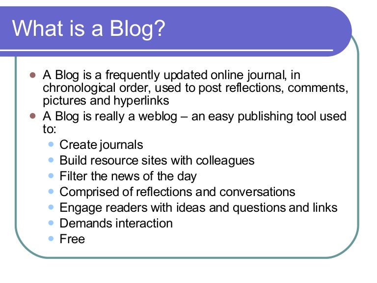 What Is A Blog