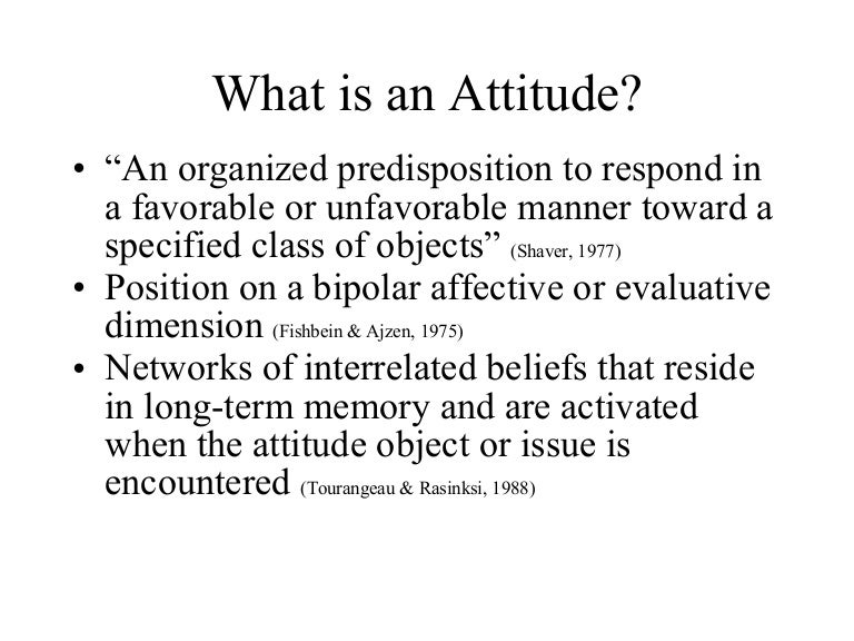 What Is An Attitude