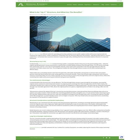 What Is An “Up-C” Structure, And What Are The Benefits? [Appraisal ...