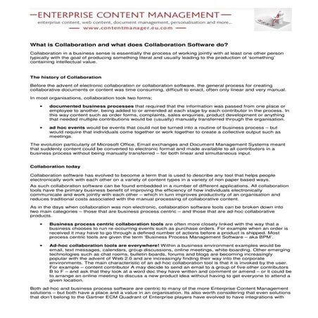 What Is Collaboration