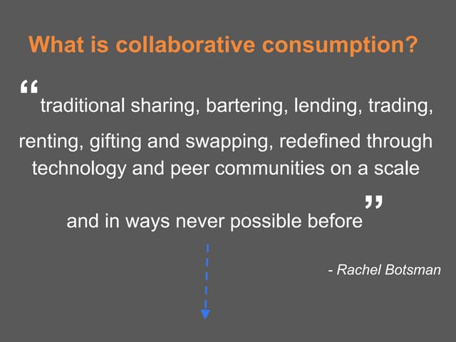 What is collaborative consumption?