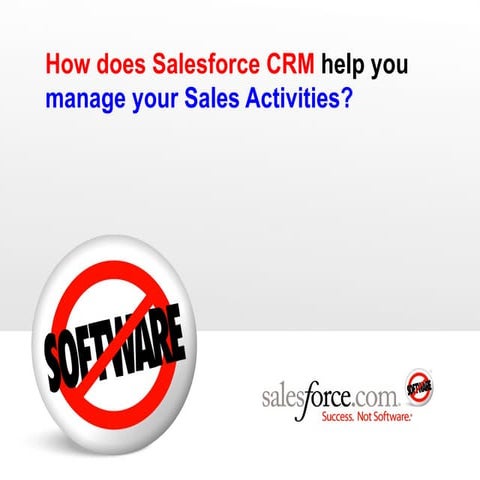 What Is CRM - Sales Activity Management