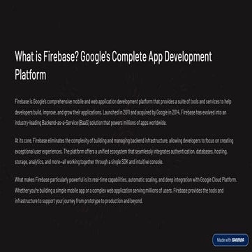 Comparison of Supabase Vs Firebase | PDF