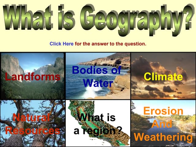 What is Geography